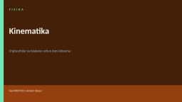 FIZIKA Kinematika