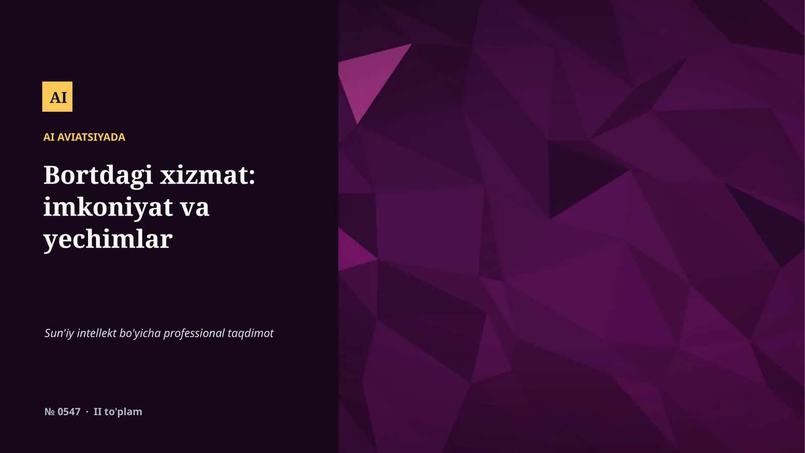 Aviatsiyada AI