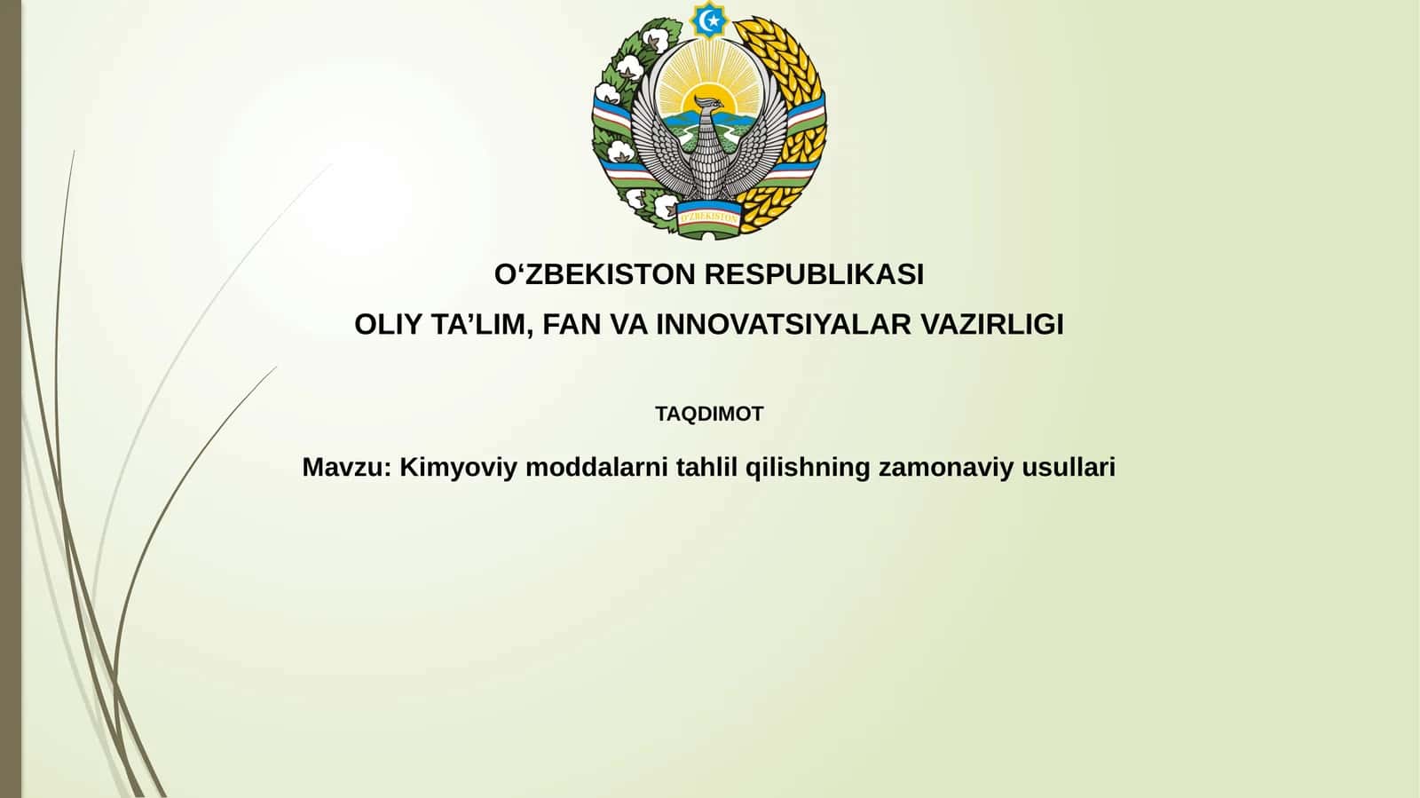 Zamonaviy kimyoviy tahlil usullari