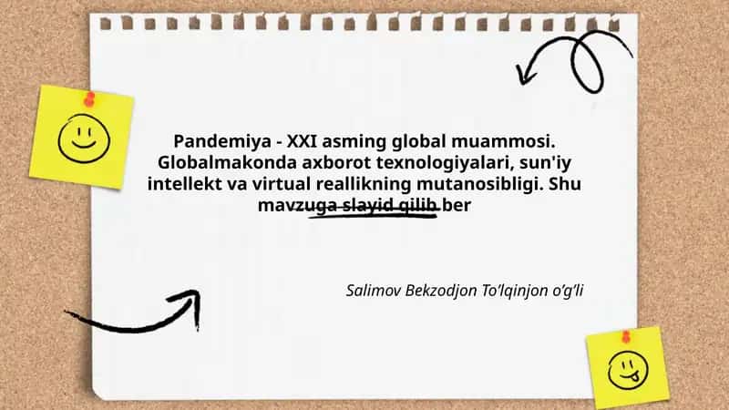 Pandemiya - XXI asming global muammosi