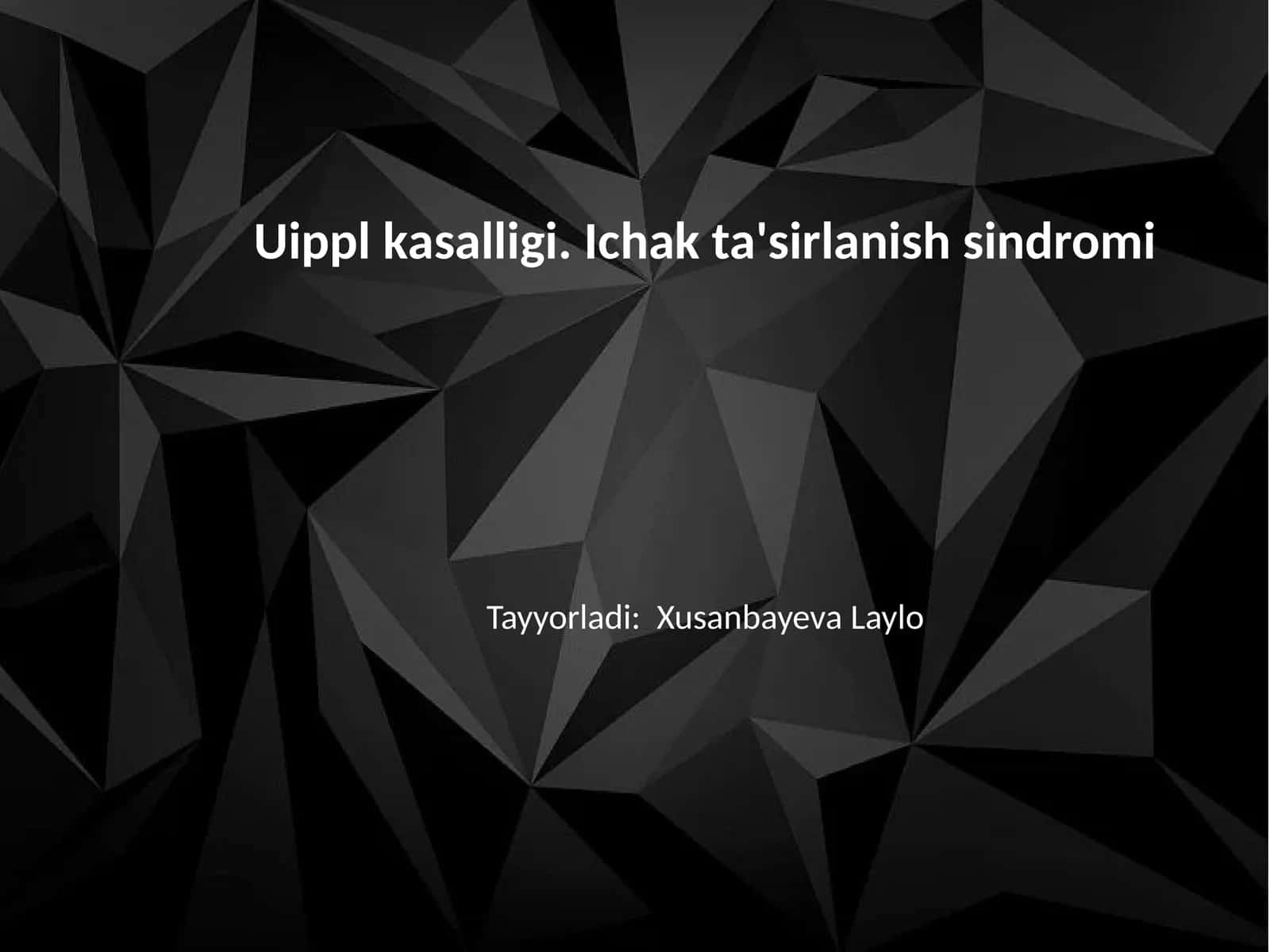 Whipple kasalligi. Ichak ta'sirlanish sindromi