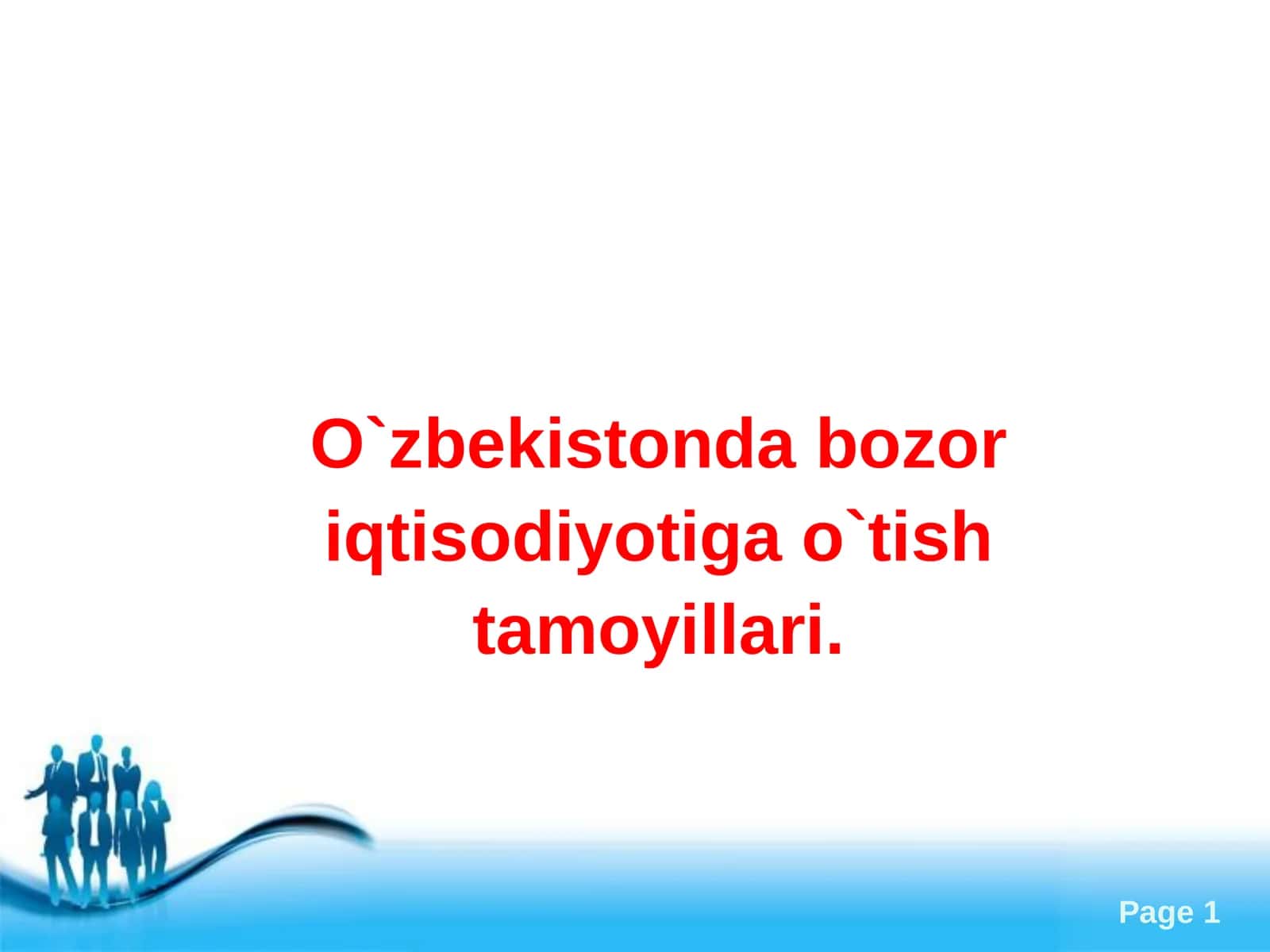 O`zbekistondagi bozor iqtisodiyoti