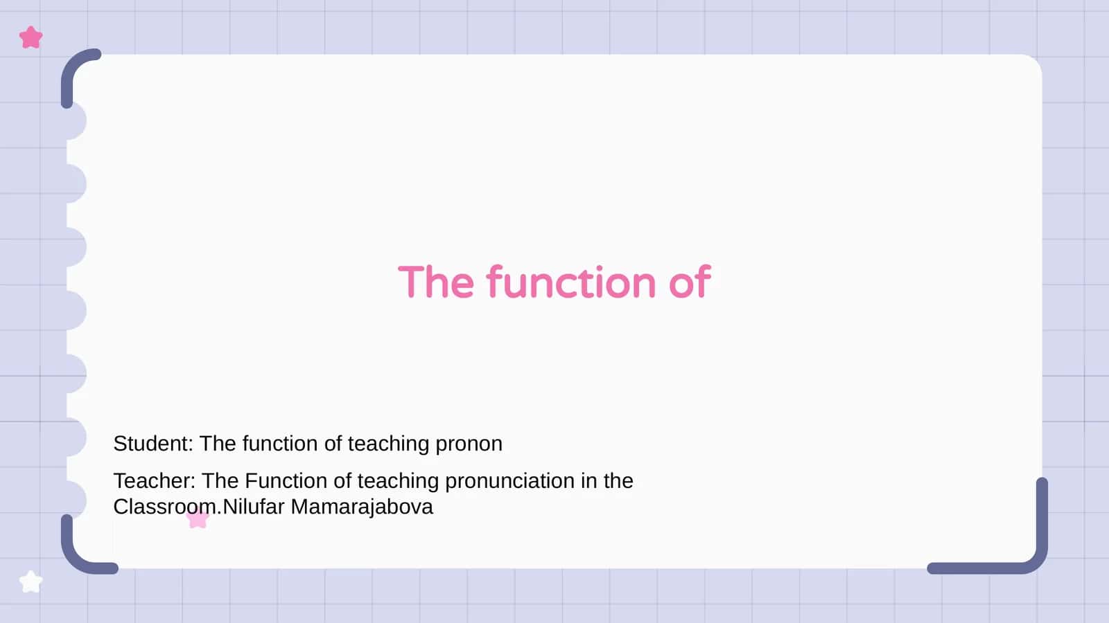 The Function of the Nervous System