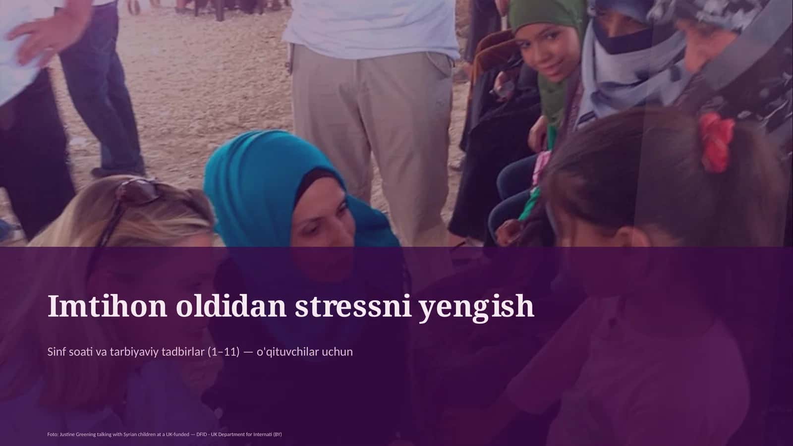 Sinf soati va tarbiyaviy tadbirlar (1–11) — o'qituvchilar uchun
