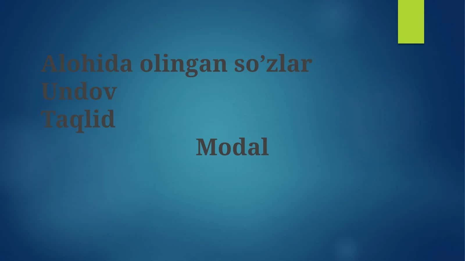 Ovoztaqlid So'zlari