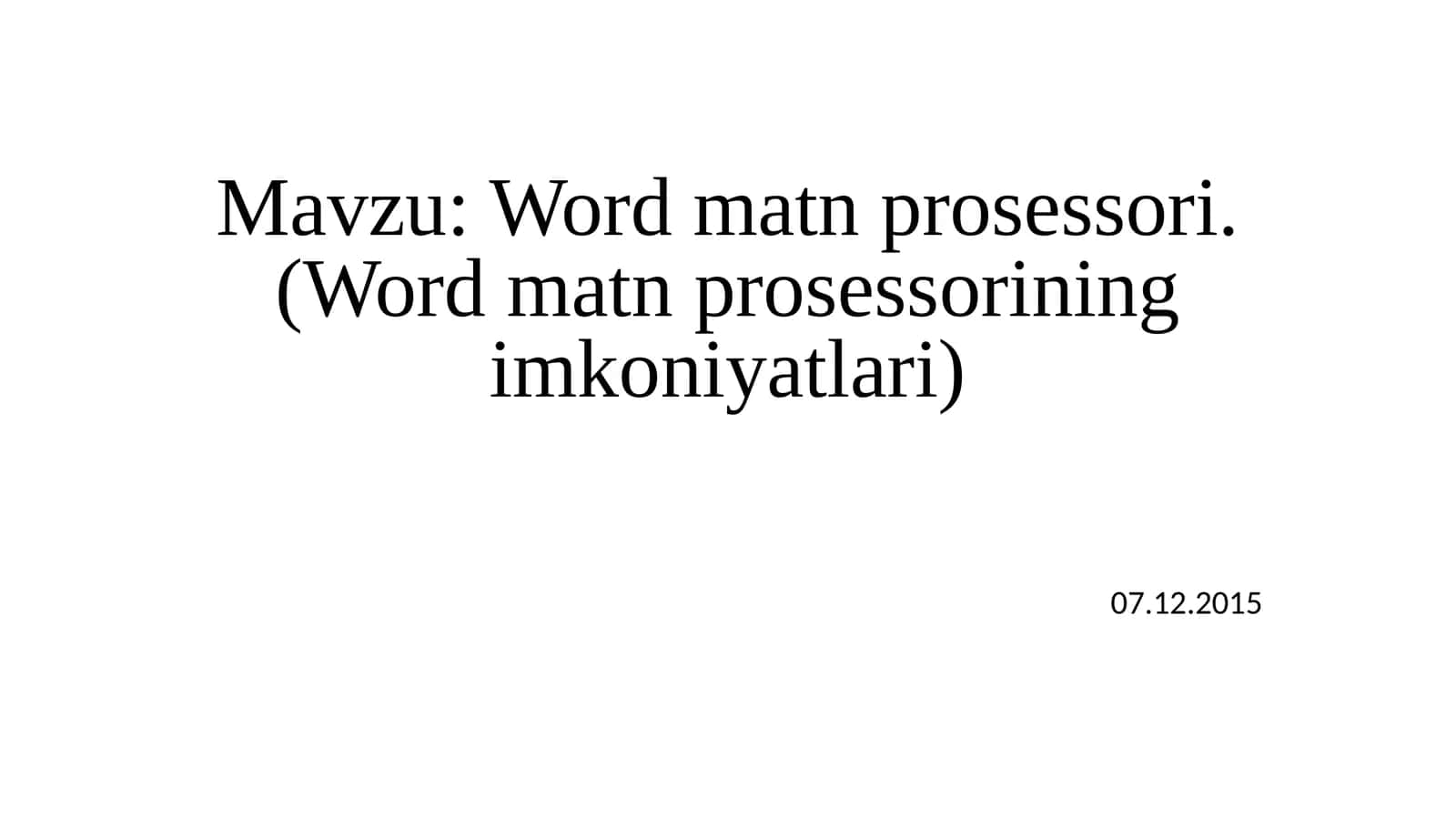 Wordmatnprosessori