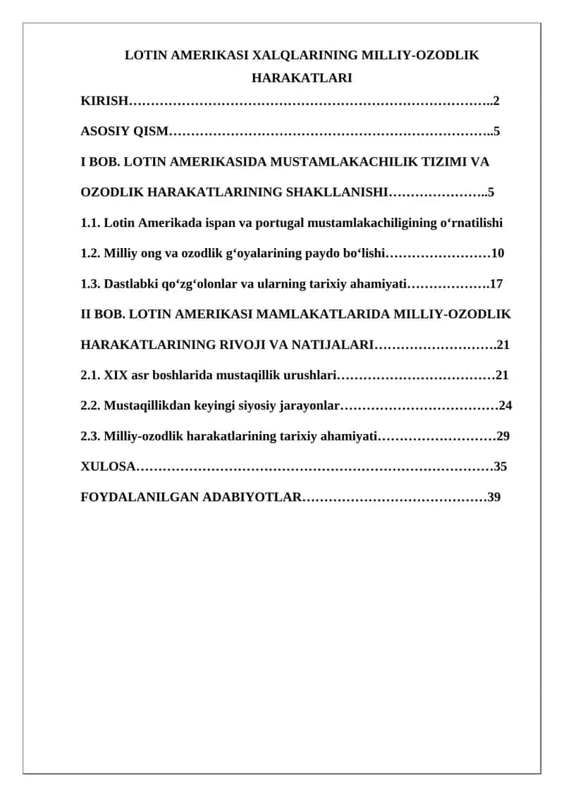 Lotin Amerikasi xalqlarining milli-ozodlik harakatlari