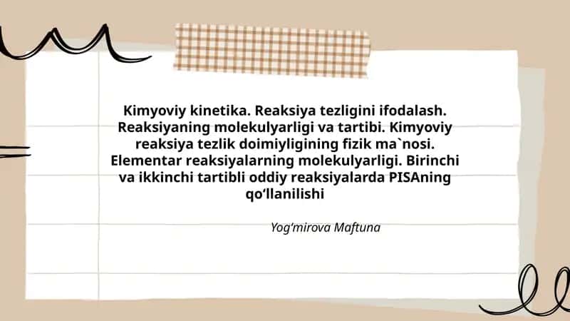 Kimyoviy kinetika