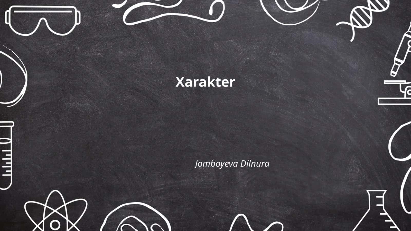Xarakter turlari
