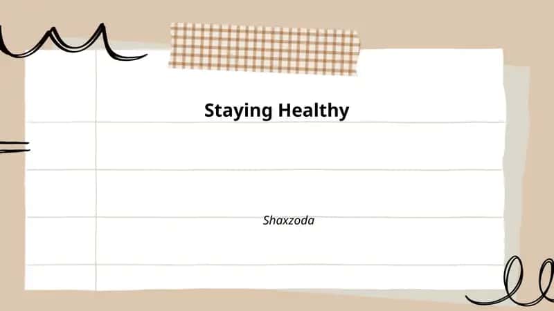Staying Healthy
