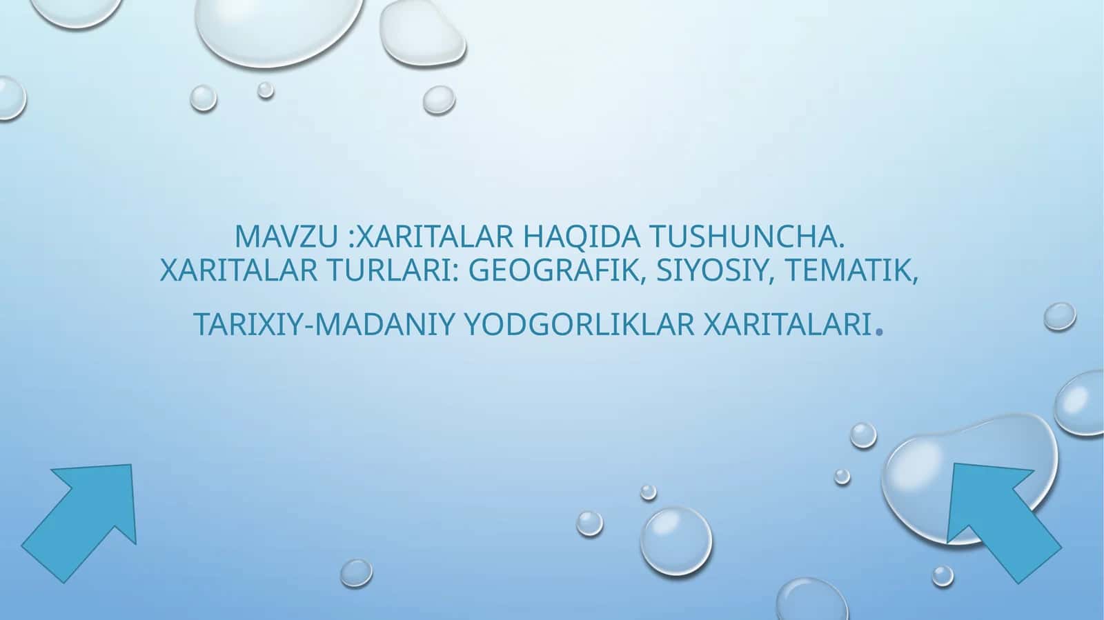 Xaritalar haqida tushuncha