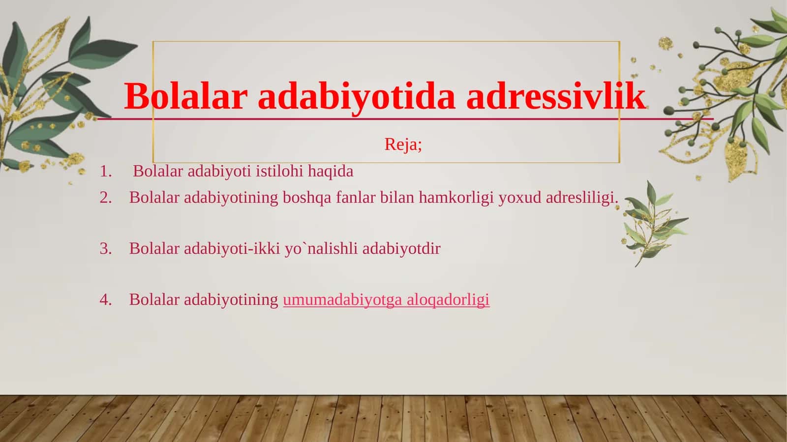 Bolalar adabiyotida adressivlik