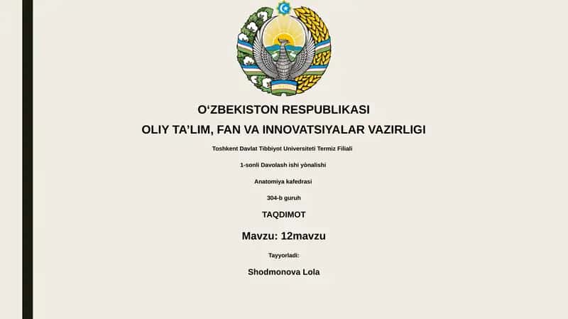 Davolash ishi yònalishi