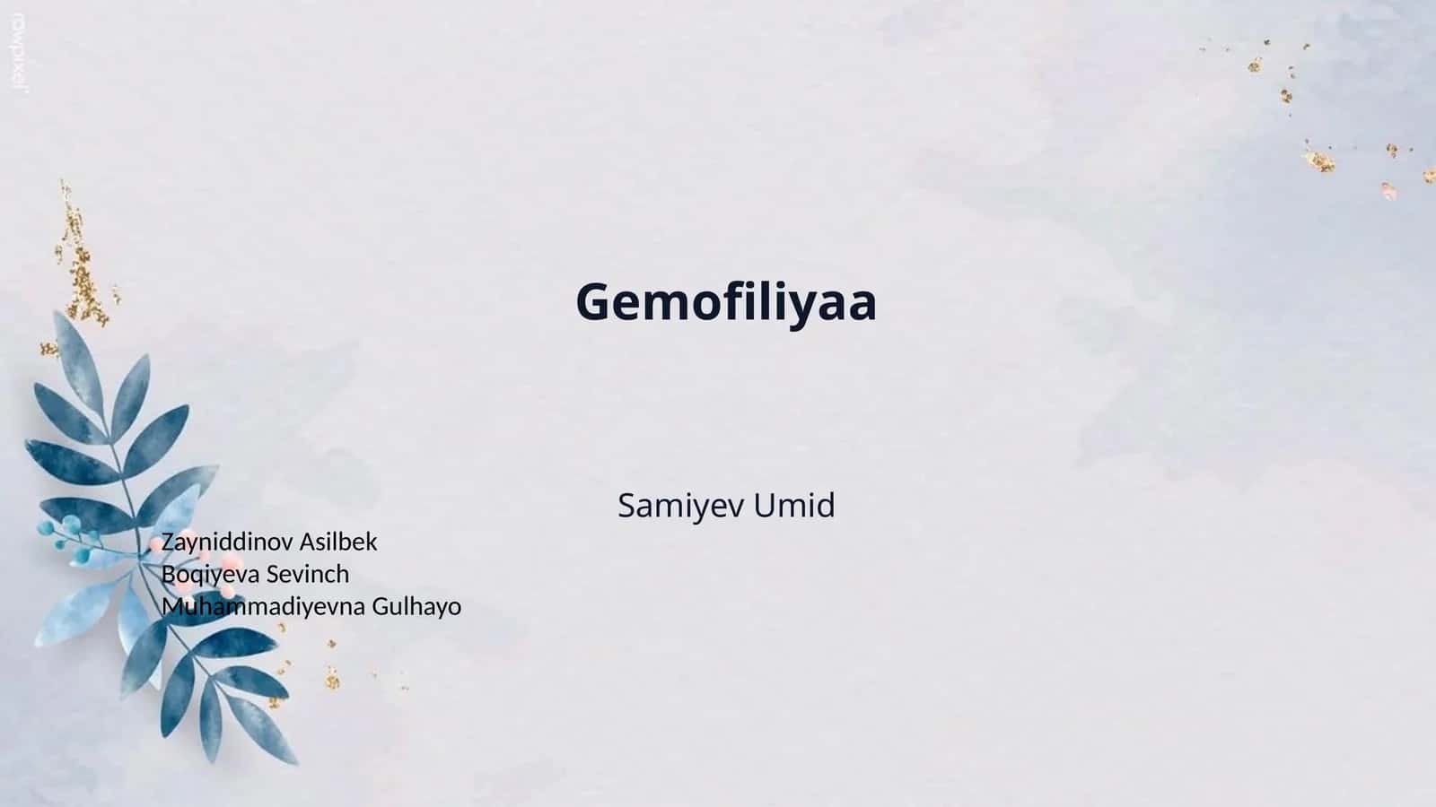 Gemofiliyaa