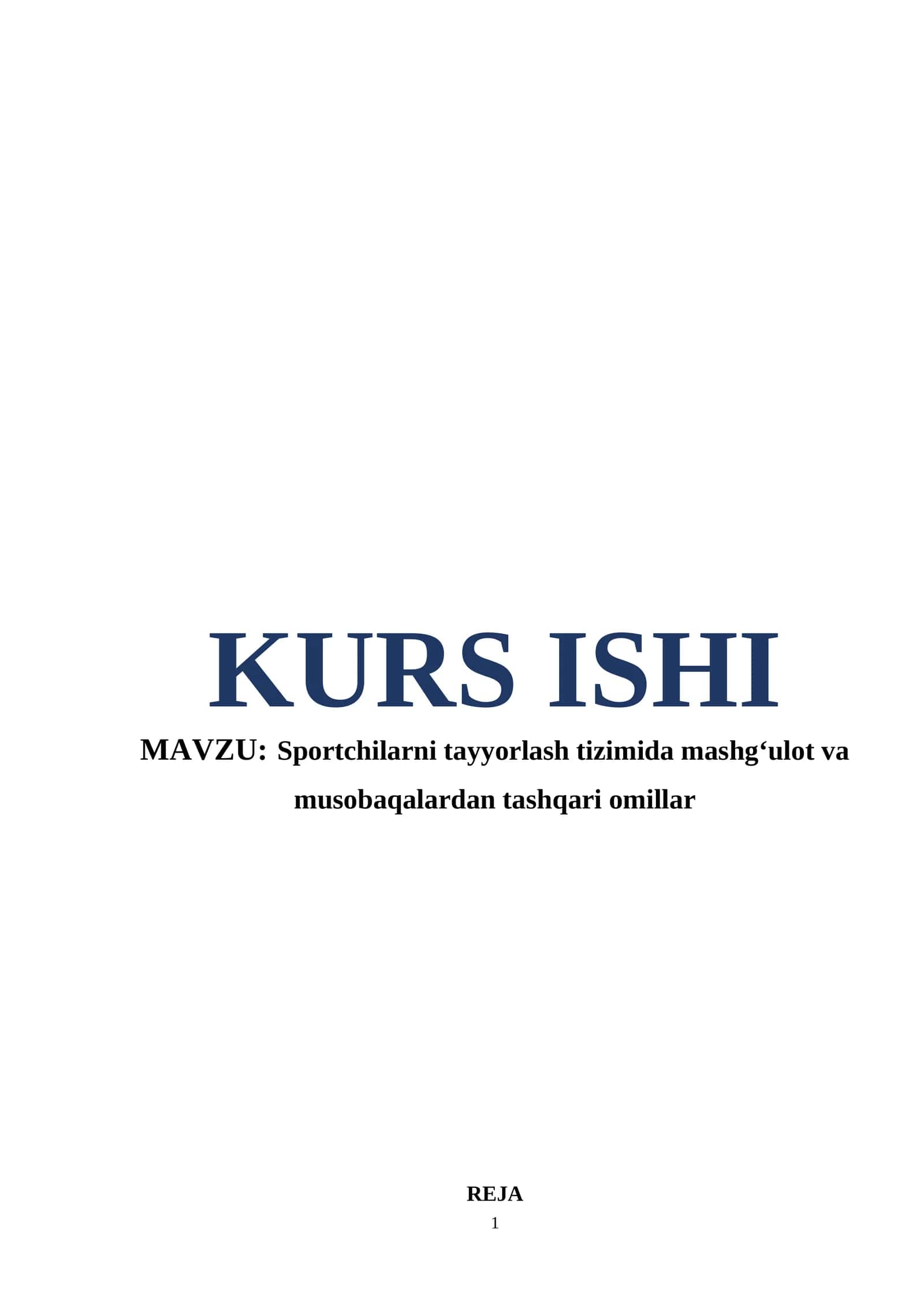 Sportchilarni tayyorlash tizimida mashg‘ulot va musobaqalardan tashqari omillar