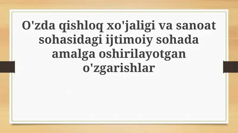 O'zbekistonda ijtimoiy islohotlarning umumiy yo'nalishi