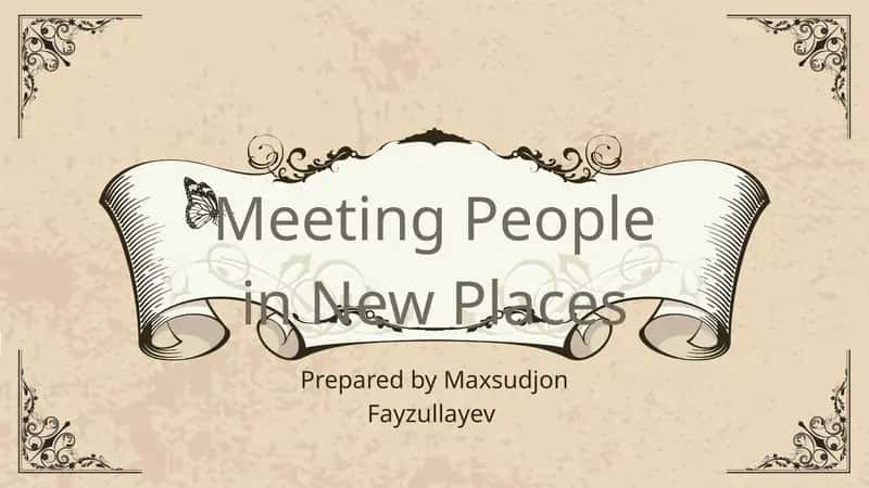 Meeting people in new places