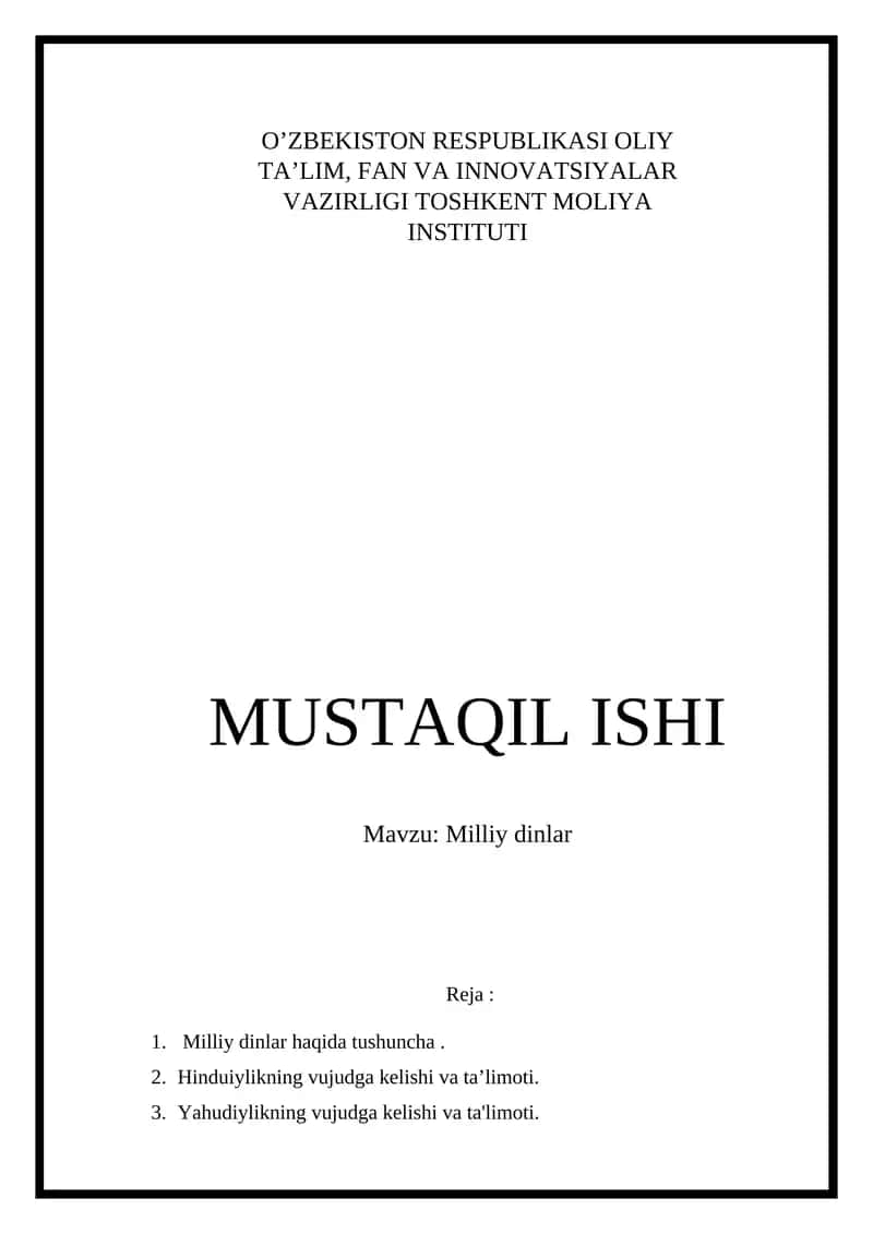 Milliy dinlar