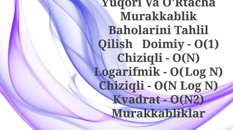 Algoritmlarning Hisoblash Murakkabligi