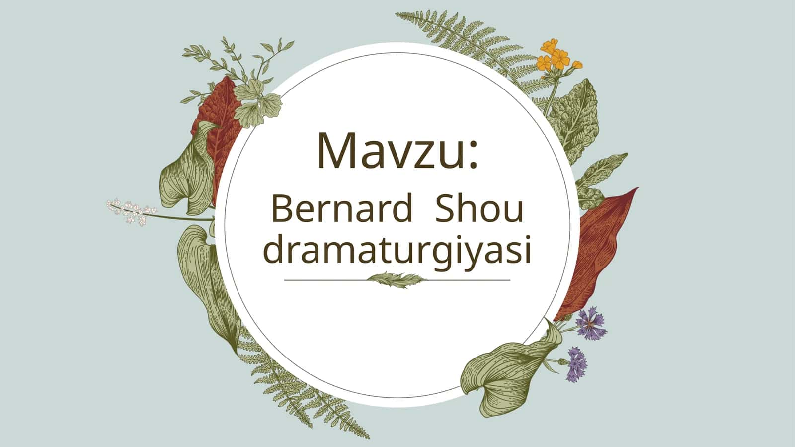 Bernard Shou dramaturgiyasi