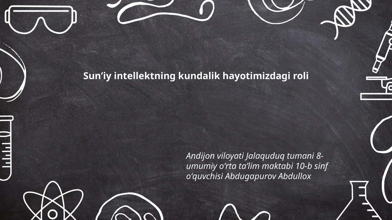 Sunʼiy intellektning kundalik hayotimizdagi roli