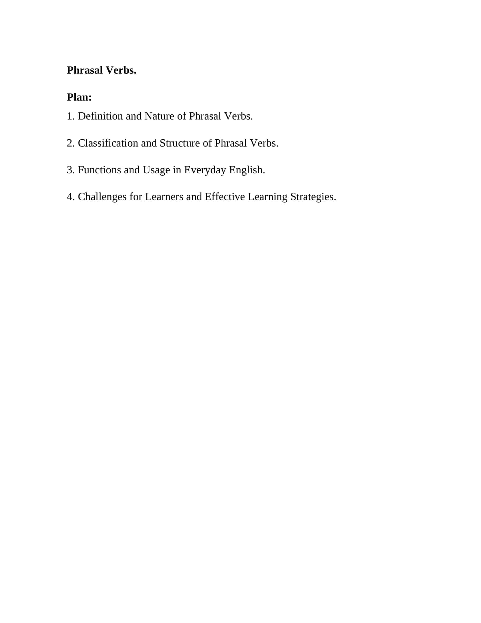 Phrasal Verbs