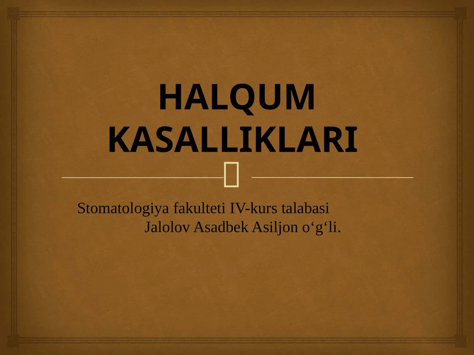 HALQUM KASALLIKLARI
