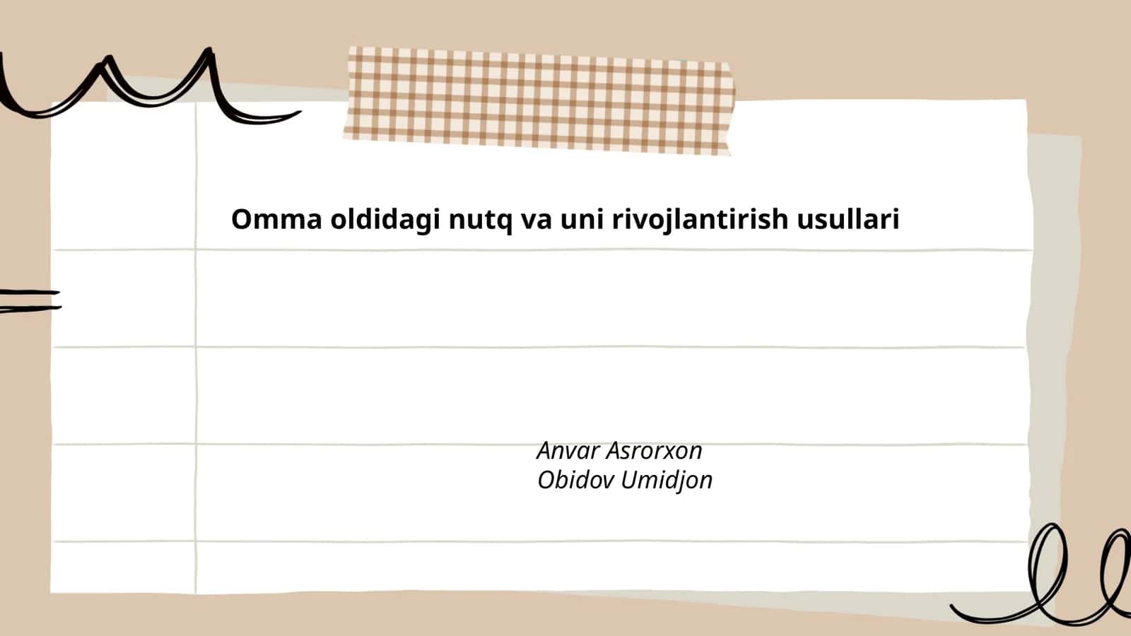 Omma oldidagi nutq va uni rivojlantirish usullari