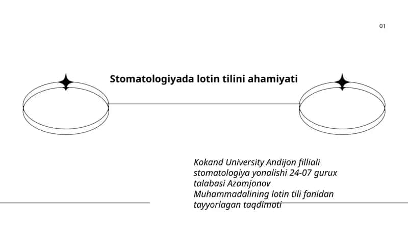 Stomatologiyada lotin tilini ahamiyati