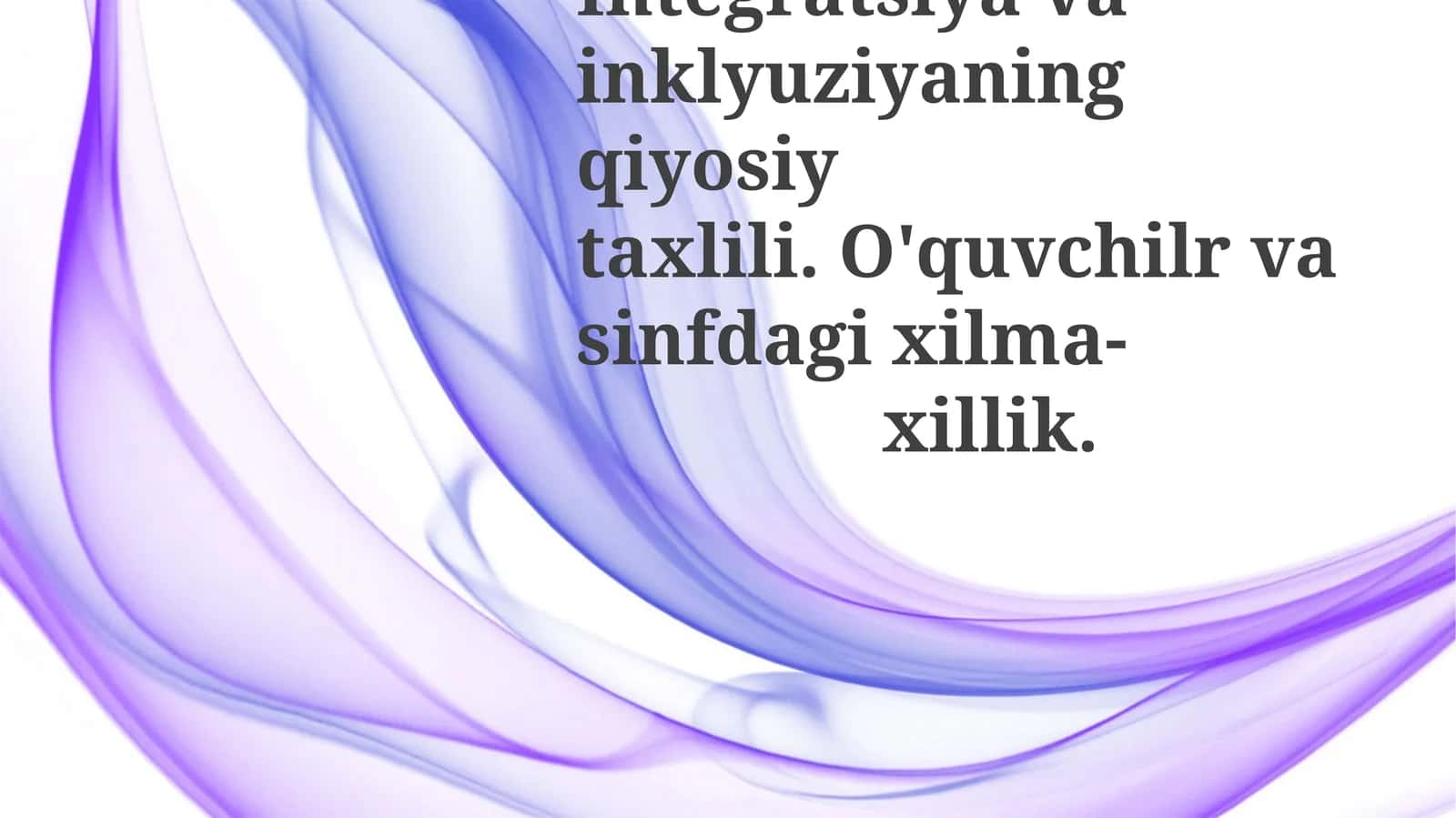 Integratsiya va Inklyuziyaning Taqqoslash Tahlili