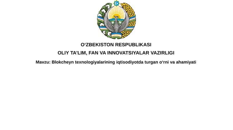 Blokcheyn texnologiyalari