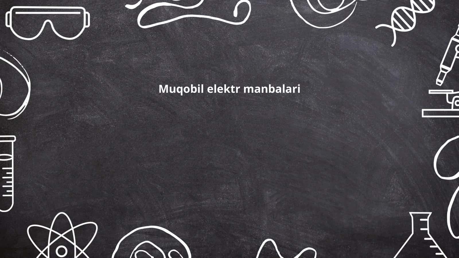 Muqobil elektr manbalari