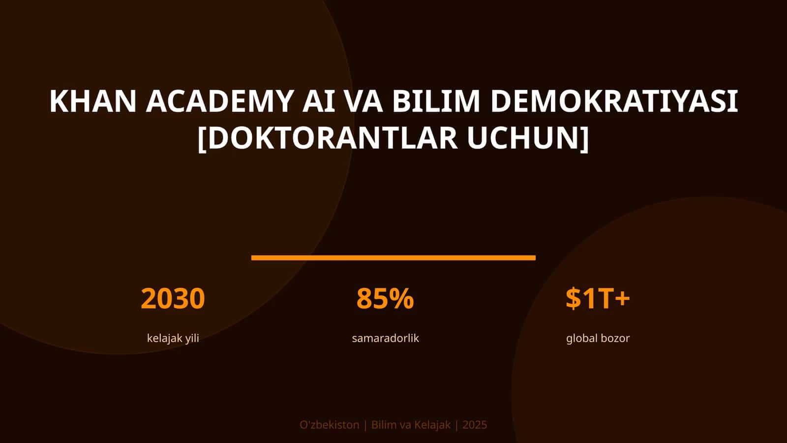 KHAN ACADEMY AI VA BILIM DEMOKRATIYASI [DOKTORANTLAR UCHUN]