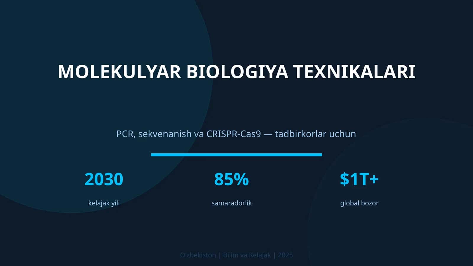 MOLEKULYAR BIOLOGIYA TEXNIKALARI