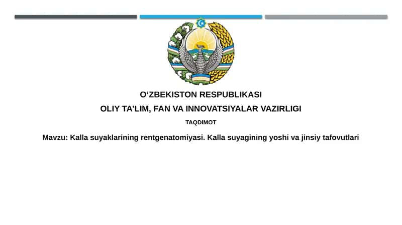 Kallasuyaklarining rentgenatomiyasi