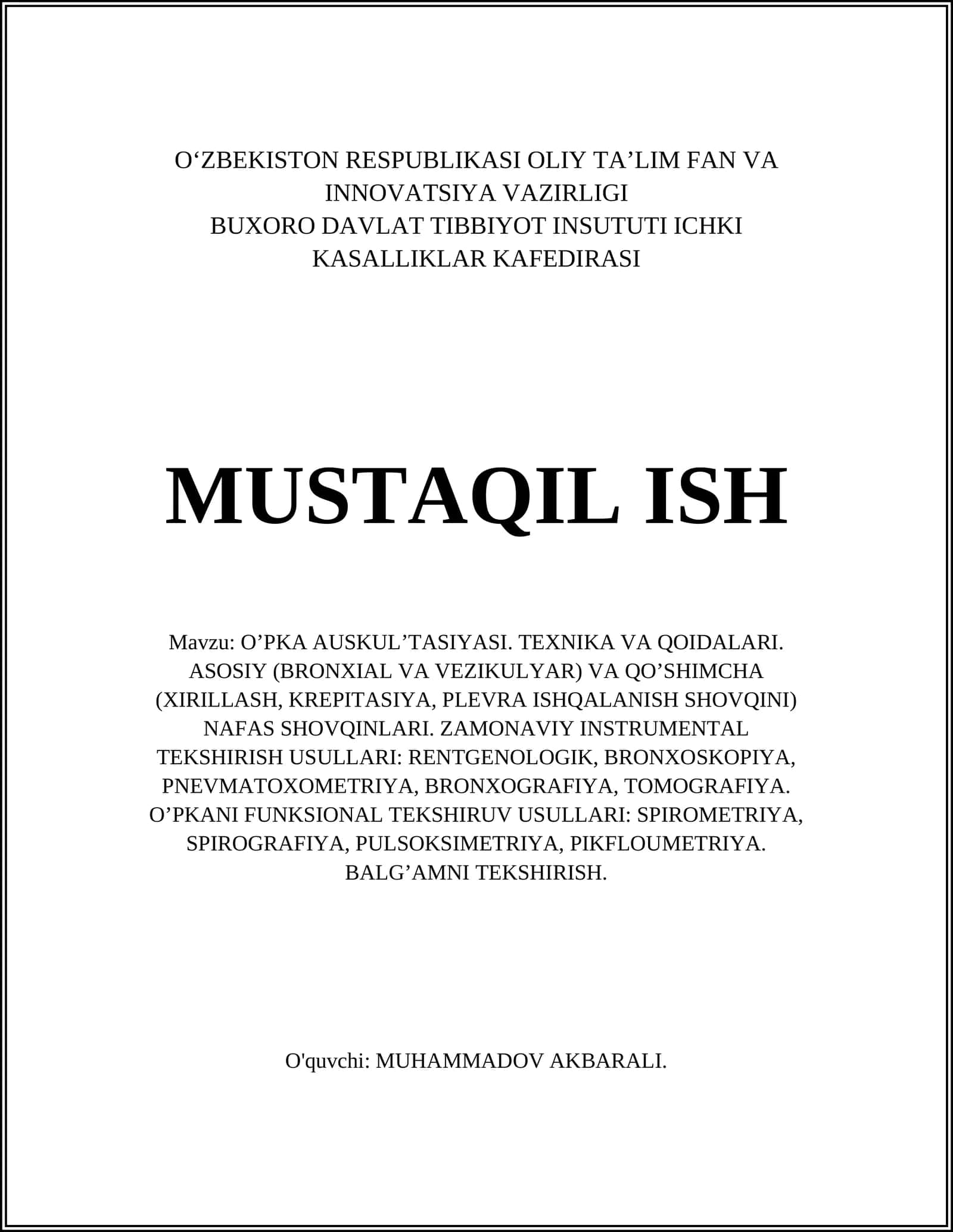 O’PKA AUSKUL’TASIYASI