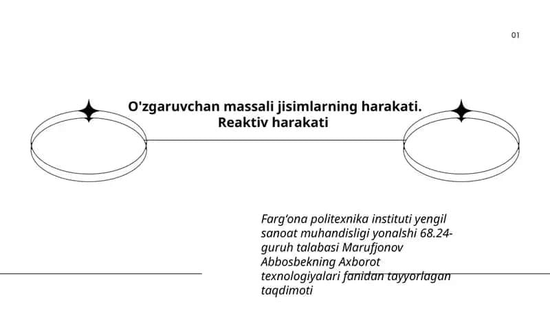 O'zgaruvchan massali jisimlarning harakati. Reaktiv harakati