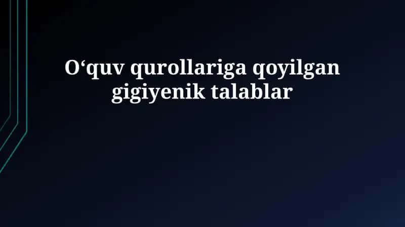 Gigiyenik talablar