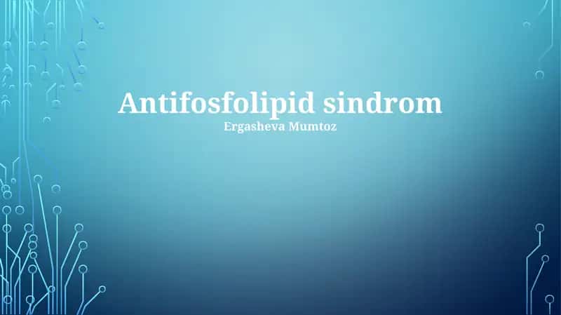 Antifosfolipid sindrom