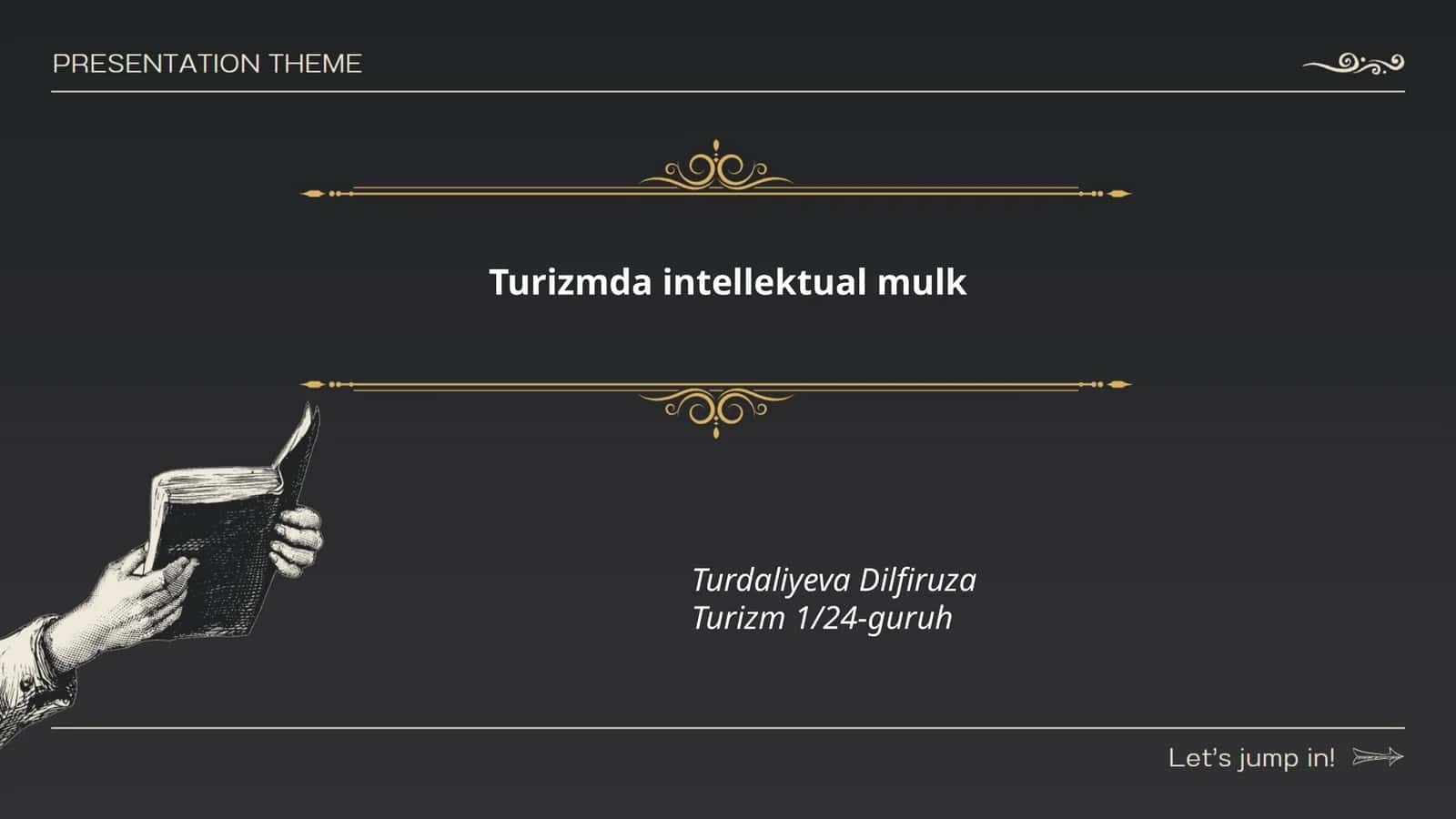 Turizmda intellektual mulk