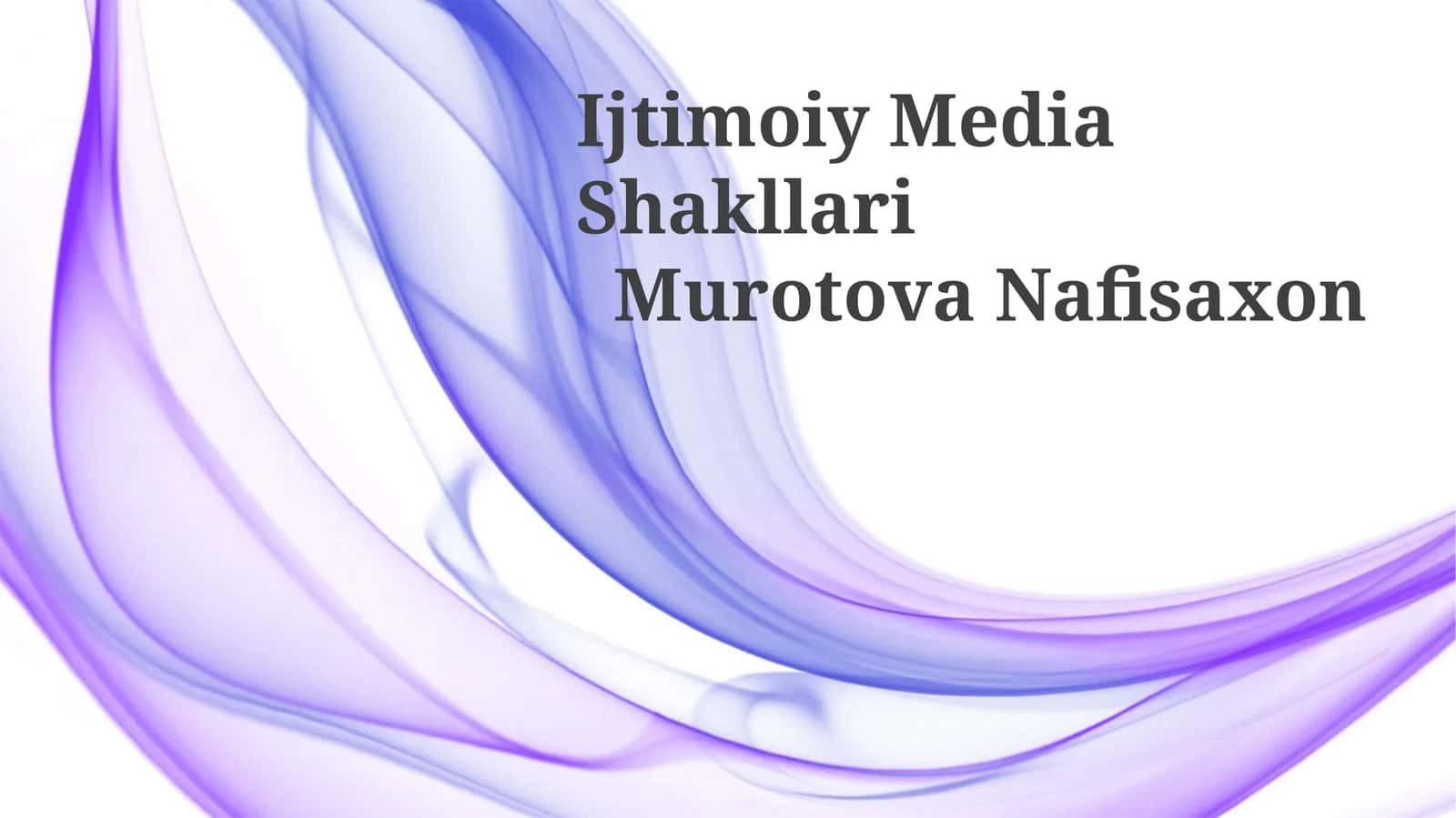 Ijtimoiy Media Shakllari