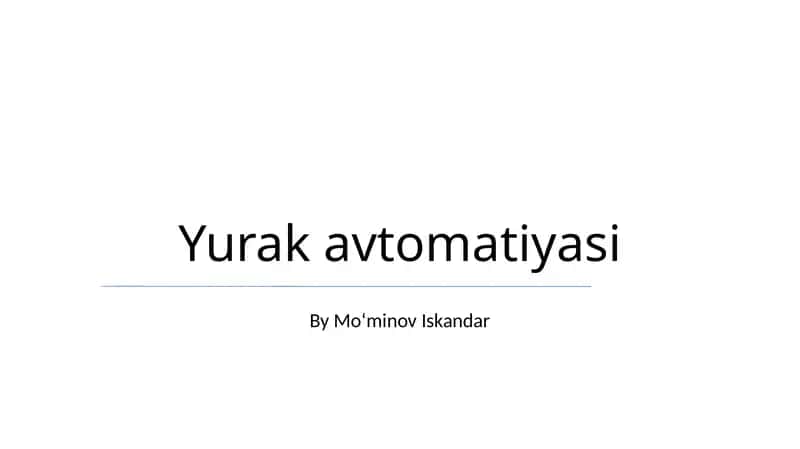 Yurak avtomatiyasi