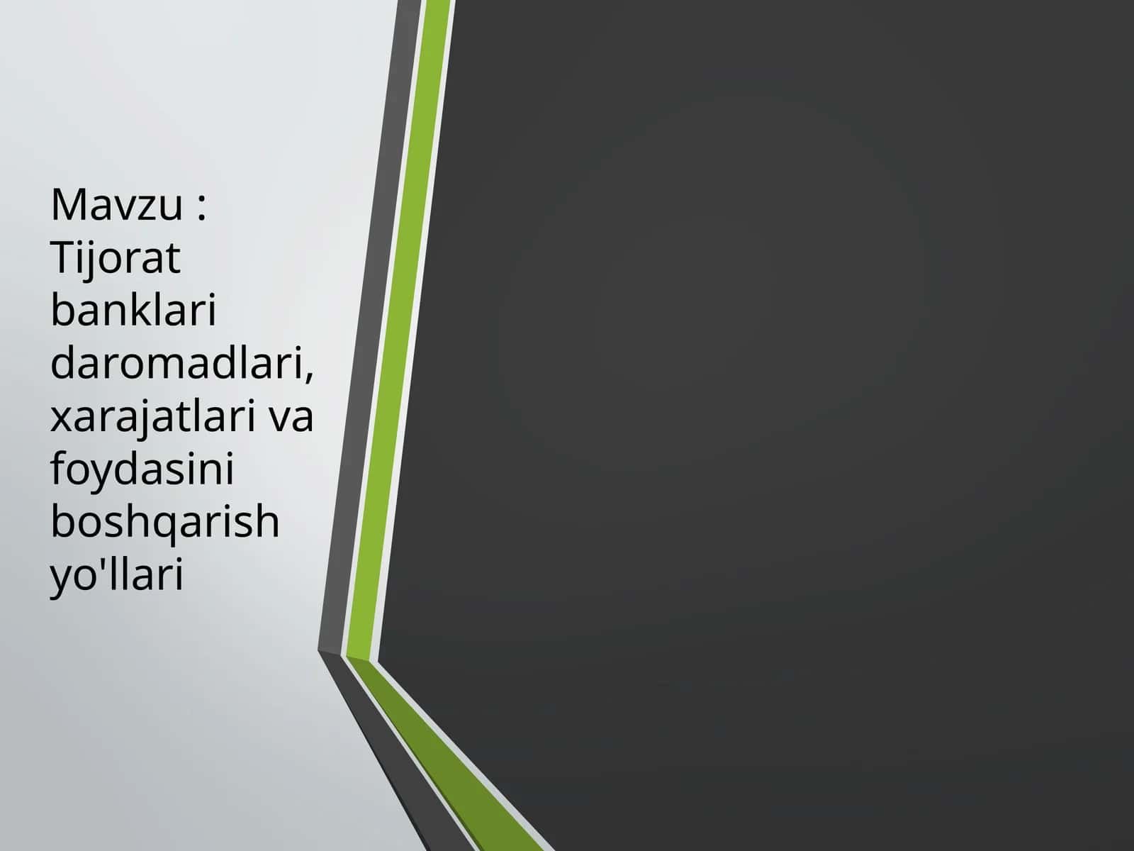 Tijorat banklari daromadlari, xarajatlari va foydasini boshqarish yo'llari