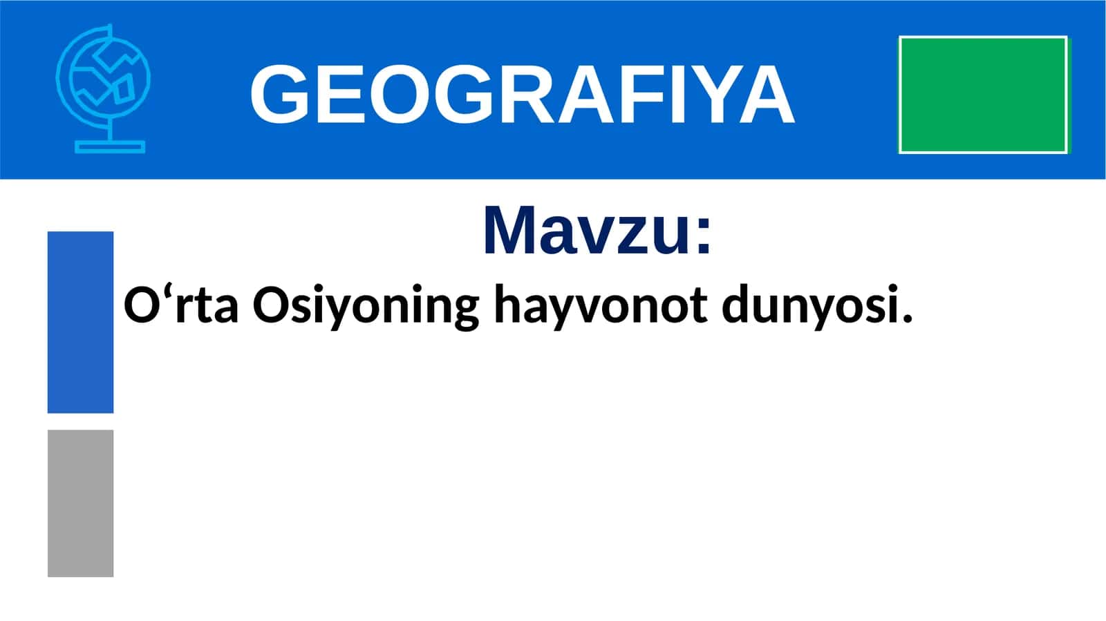 O‘rta Osiyoning hayvonot dunyosi