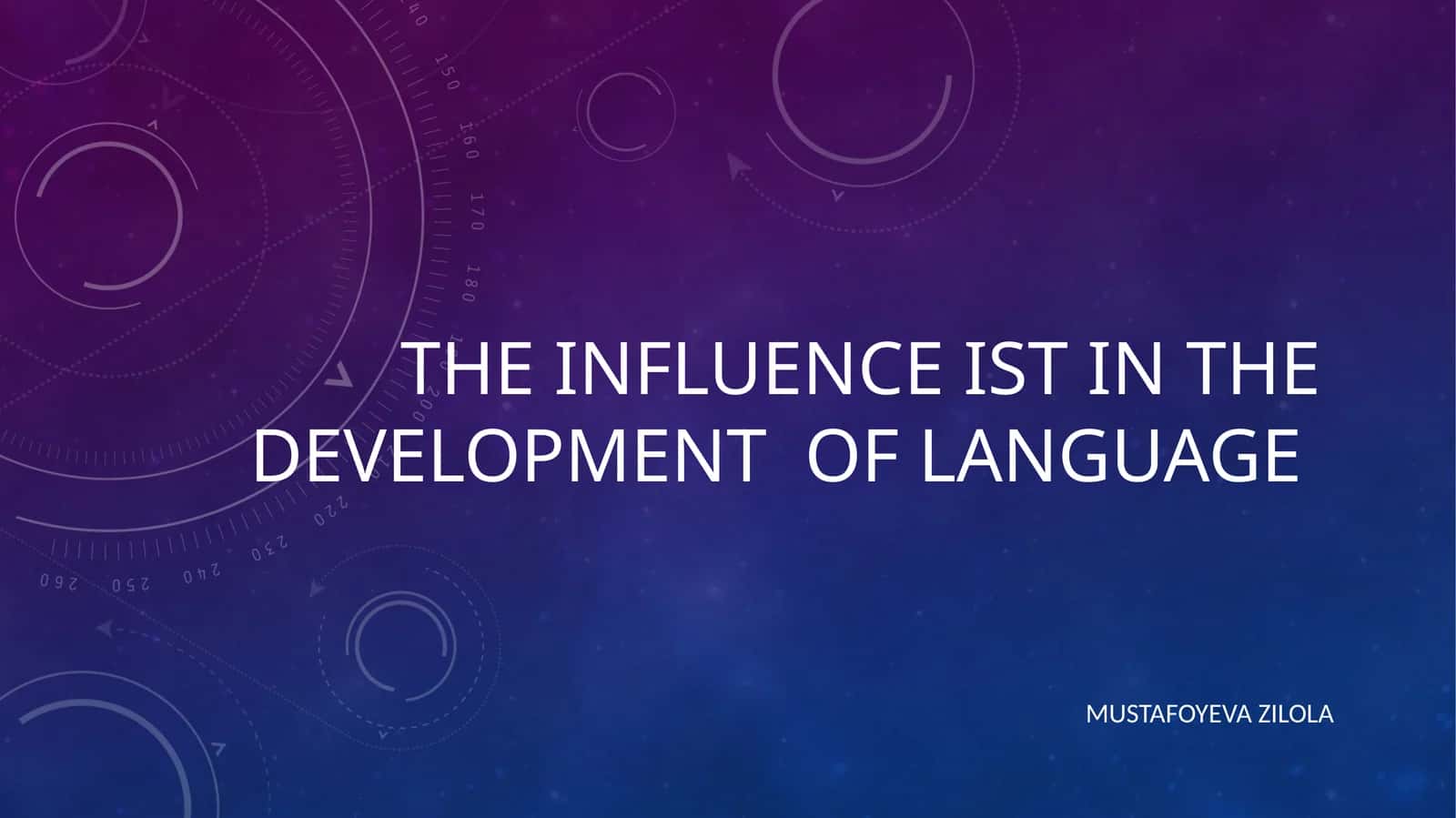 The influence of ICT in the development of language