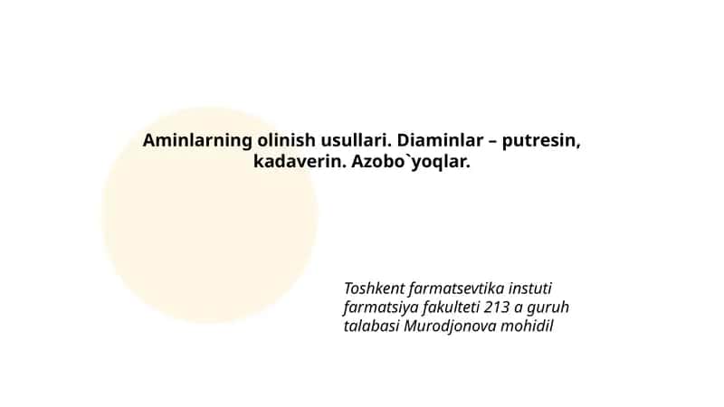 Аminlаrning оlinish usullаri