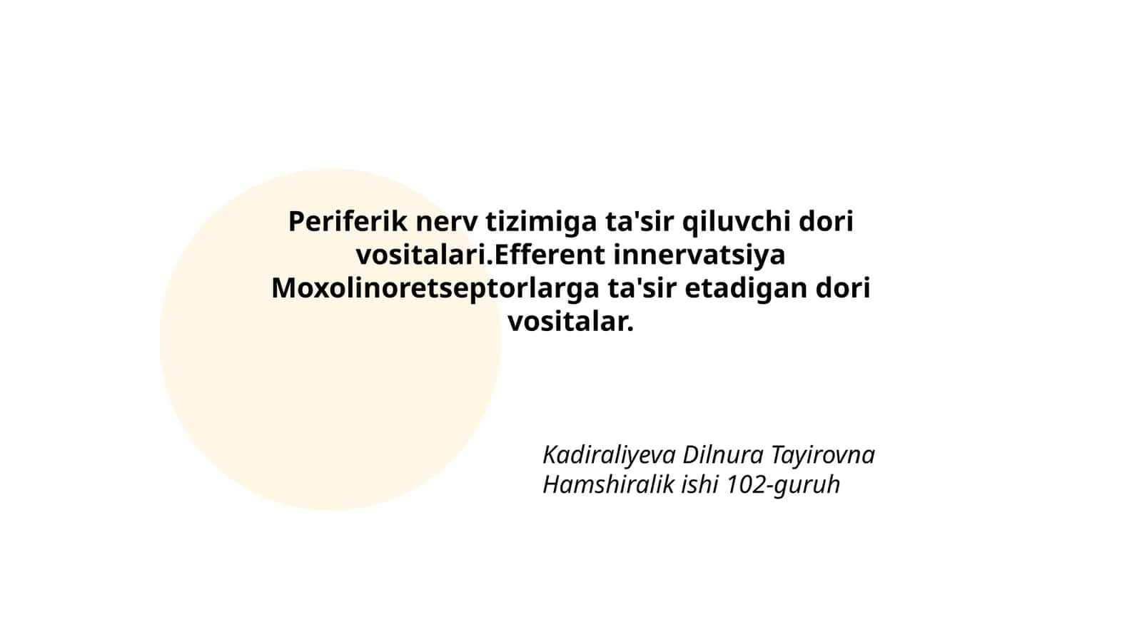 Efferent innervatsiya Moxolinoretseptorlarga
