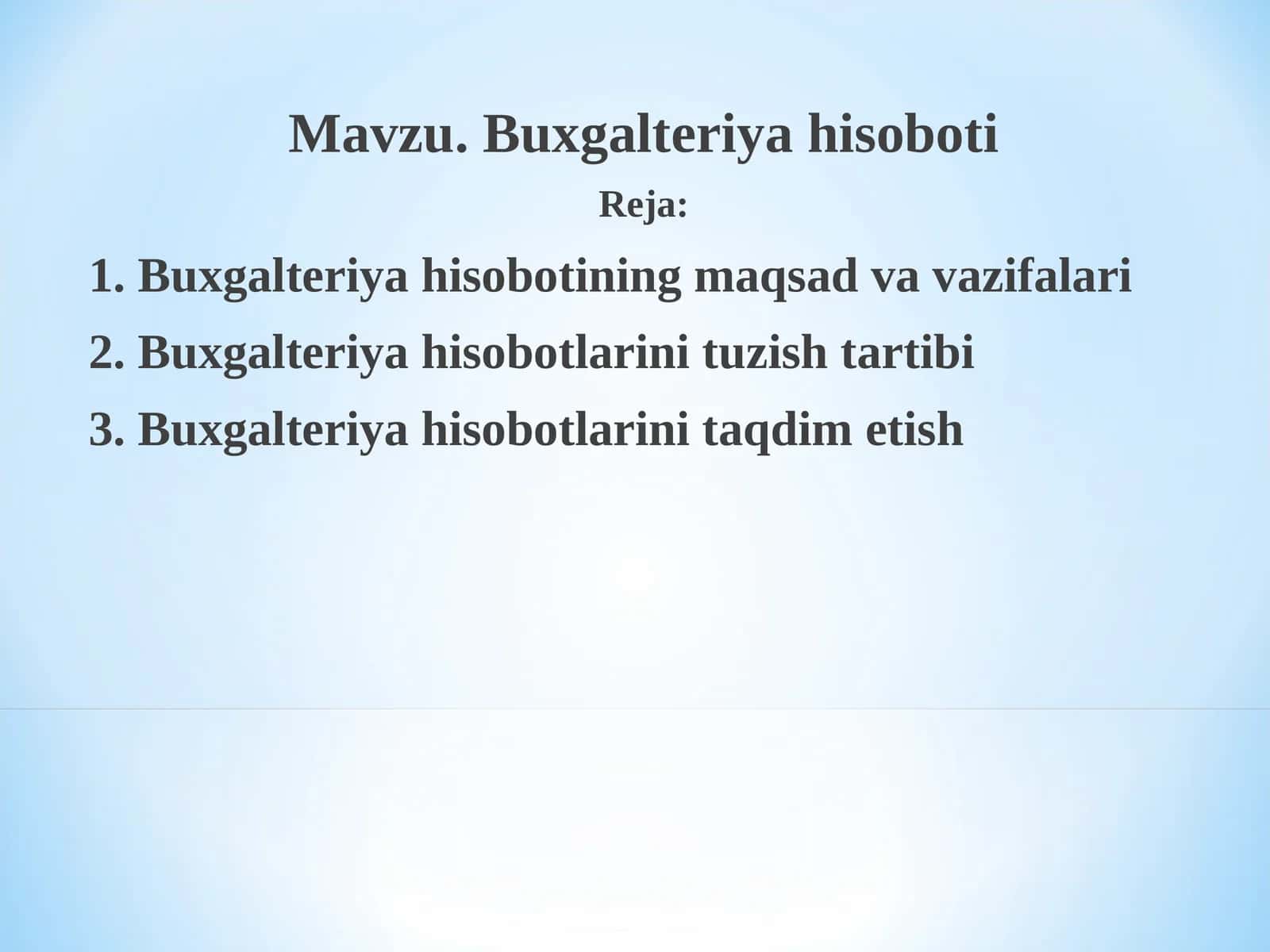Buxgalteriya hisoboti