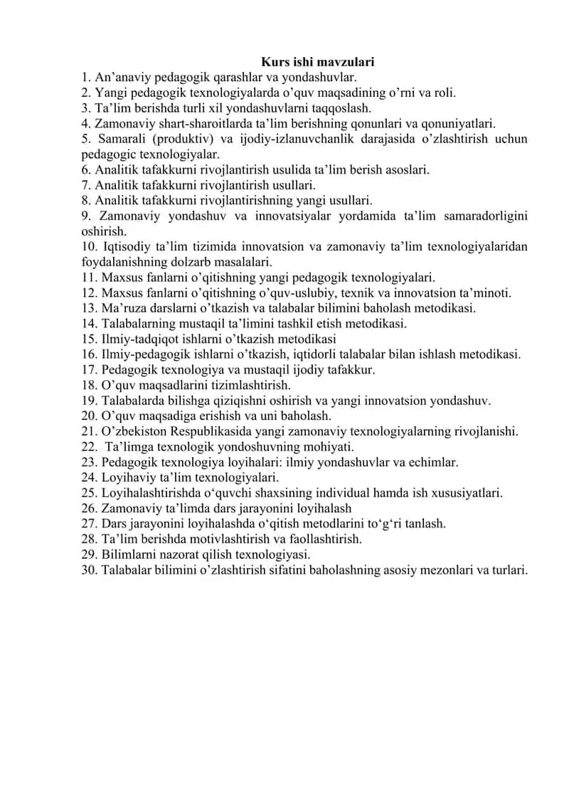 An’anaviy pedagogik qarashlar va yondashuvlar