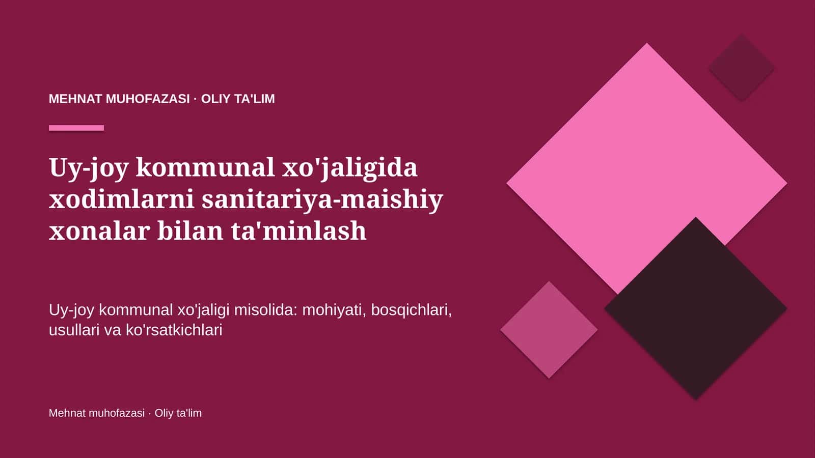 uy joy kommunal xo'jaligida xodimlarni sanitariya maishiy xonalar bilan ta'minlash 4982